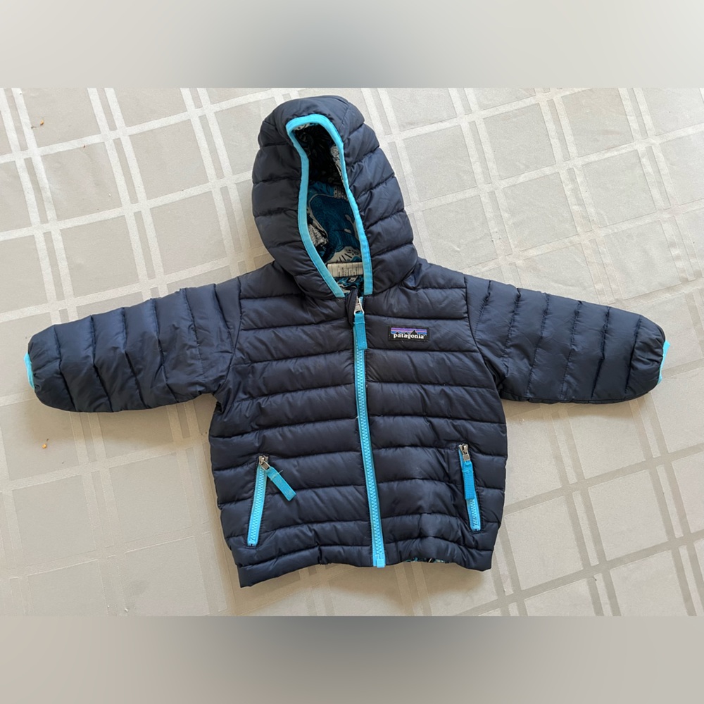 Baby Toddler Reversible Down Jacket 6-12mos